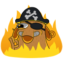 Стикер ВК Пират Дигги #7