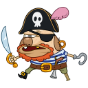 Стикер ВК Пират Дигги #15