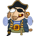 Стикер ВК Пират Дигги #16