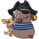 Стикер ВК Пират Дигги #20