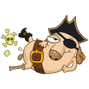 Стикер ВК Пират Дигги #23