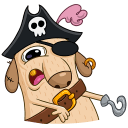 Стикер ВК Пират Дигги #36