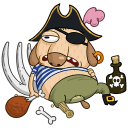 Стикер ВК Пират Дигги #39
