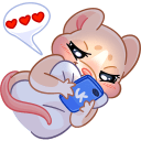 Warm Mice Hugs VK sticker #38