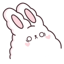 Стикер ВК Кролик Супчик белый #6