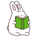 Стикер ВК Кролик Супчик белый #7