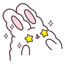 Стикер ВК Кролик Супчик белый #9