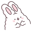 Стикер ВК Кролик Супчик белый #18