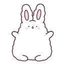 Стикер ВК Кролик Супчик белый #29