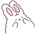Стикер ВК Кролик Супчик белый #30