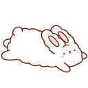 Стикер ВК Кролик Супчик белый #32