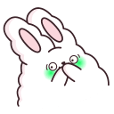 Стикер ВК Кролик Супчик белый #39