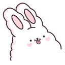 Стикер ВК Кролик Супчик белый #42