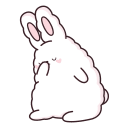 Стикер ВК Кролик Супчик белый #43