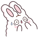 Стикер ВК Кролик Супчик белый #46