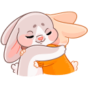Winter Rabbit Hugs VK sticker #14