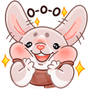 Winter Rabbit Hugs VK sticker #20