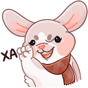 Winter Rabbit Hugs VK sticker #30