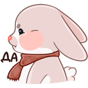 Winter Rabbit Hugs VK sticker #35