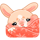 Winter Rabbit Hugs VK sticker #36