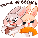 Winter Rabbit Hugs VK sticker #40