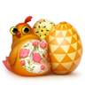 Подарок ВК Клунька с пасхальными яйцами